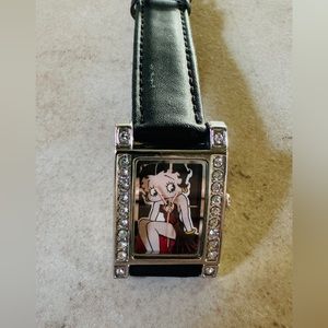 Betty Boop leather band watch